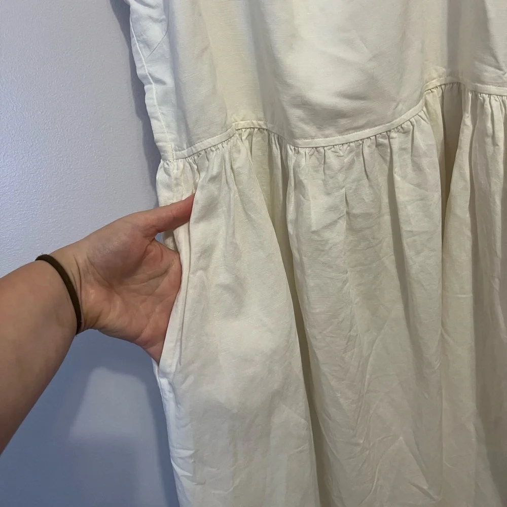 Uniqlo Women's White Midi Dress - Picture 7 of 8